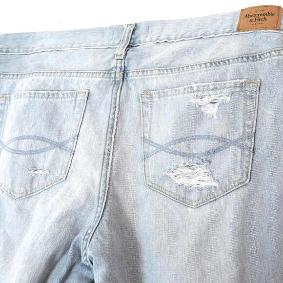 Abercrombie & Fitch Distressed Jeans W29 Light Wash Ripped Y2K Cali Surfer 2010s - Picture 4 of 9